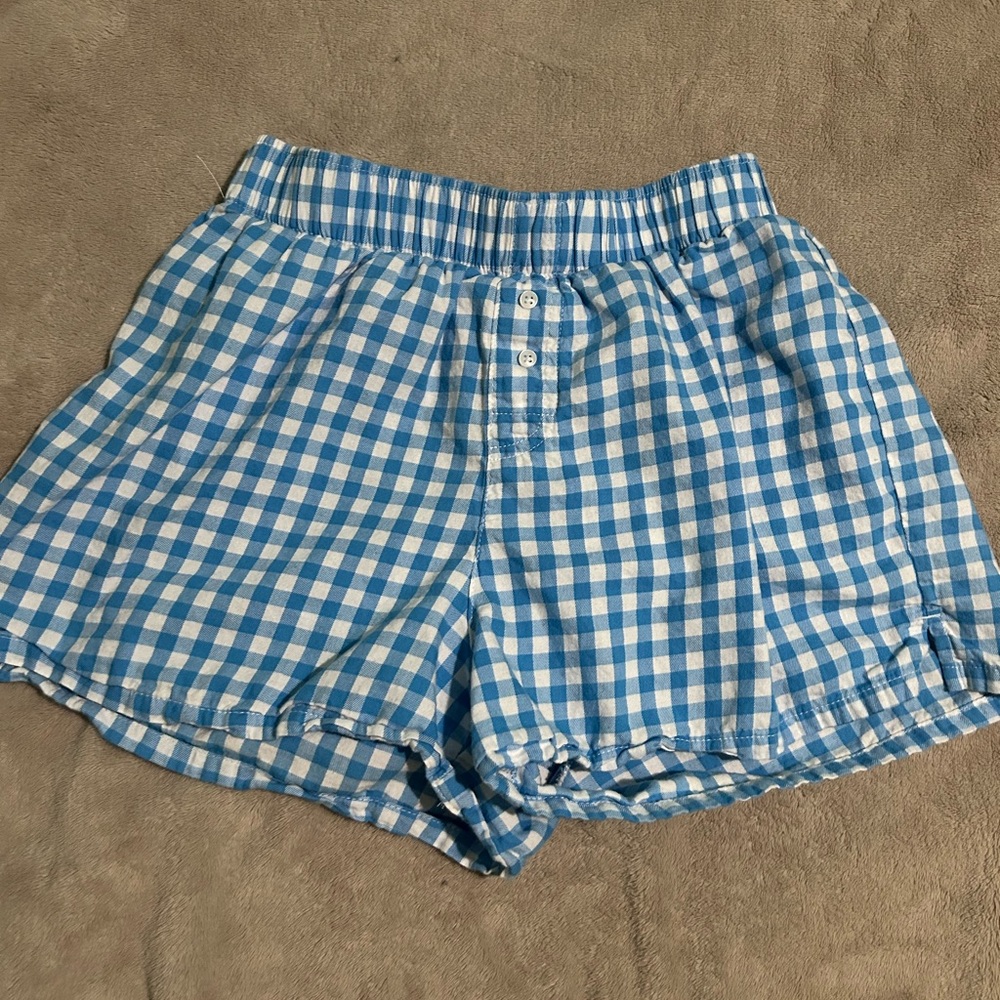 Blue Gingham Women's Shorts